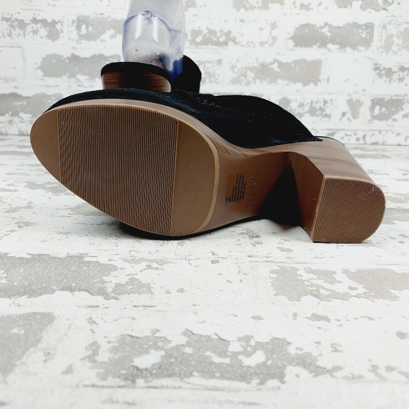 New Splendid Vina Black Suede Platform Slip On Clogs E101 - Picture 8 of 13